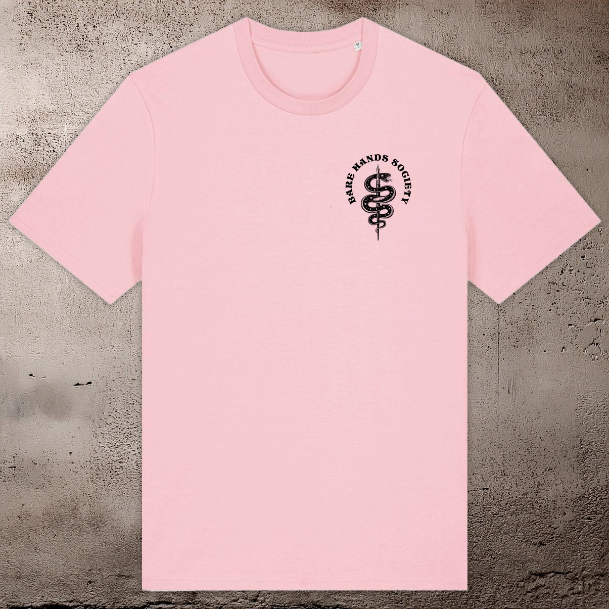 BHS "SNAKE PEN" ORGANIC COTTON UNISEX PINK T-SHIRT
