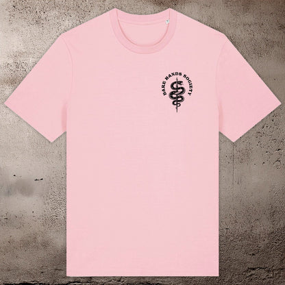 BHS "SNAKE PEN" ORGANIC COTTON UNISEX PINK T-SHIRT