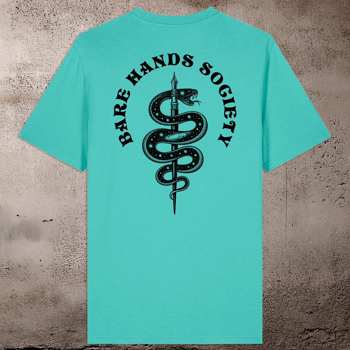 BHS "SNAKE PEN" ORGANIC COTTON UNISEX BLUE T-SHIRT