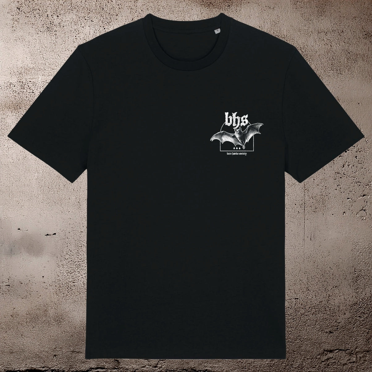BHS BAT UNISEX BLACK T-SHIRT