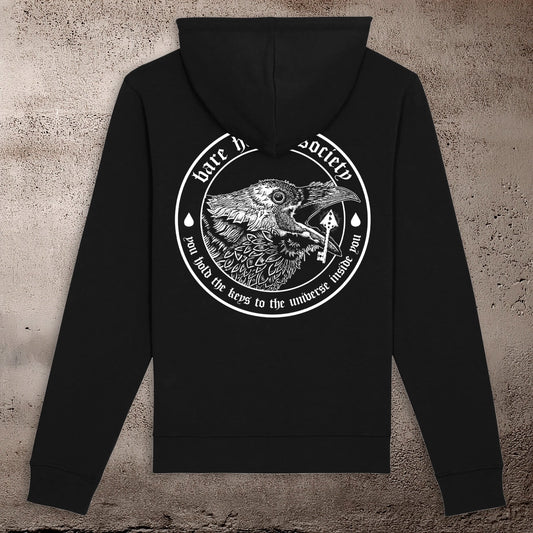 BHS "CROW KEY" UNISEX BLACK HOODIE