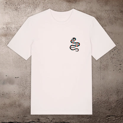 BHS "HARLEQUINO" ORGANIC COTTON UNISEX VINTAGE WHITE T-SHIRT