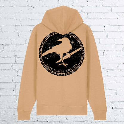 BHS PEN CROW UNISEX ZIP-THRU creamed espresso HOODIE