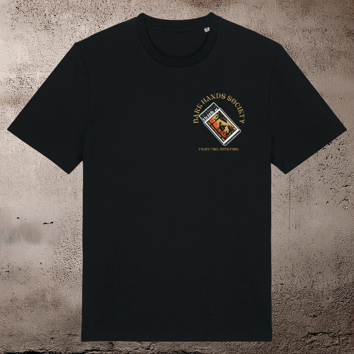 BHS "MATCHBOX" ORGANIC COTTON UNISEX BLACK T-SHIRT