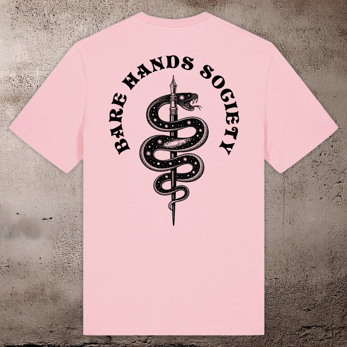 BHS "SNAKE PEN" ORGANIC COTTON UNISEX PINK T-SHIRT
