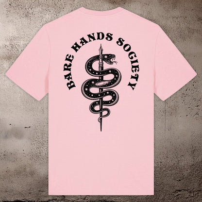 BHS "SNAKE PEN" ORGANIC COTTON UNISEX PINK T-SHIRT