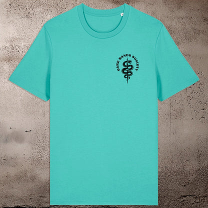 BHS "SNAKE PEN" ORGANIC COTTON UNISEX BLUE T-SHIRT