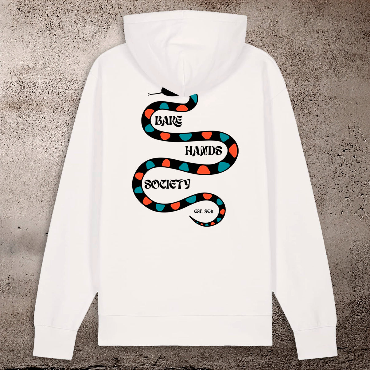 BHS HARLEQUINO UNISEX OFF WHITE HOODIE