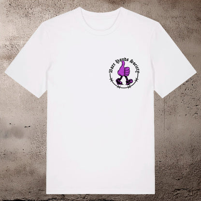 BHS "THUMBS UP" ORGANIC COTTON UNISEX WHITE T-SHIRT