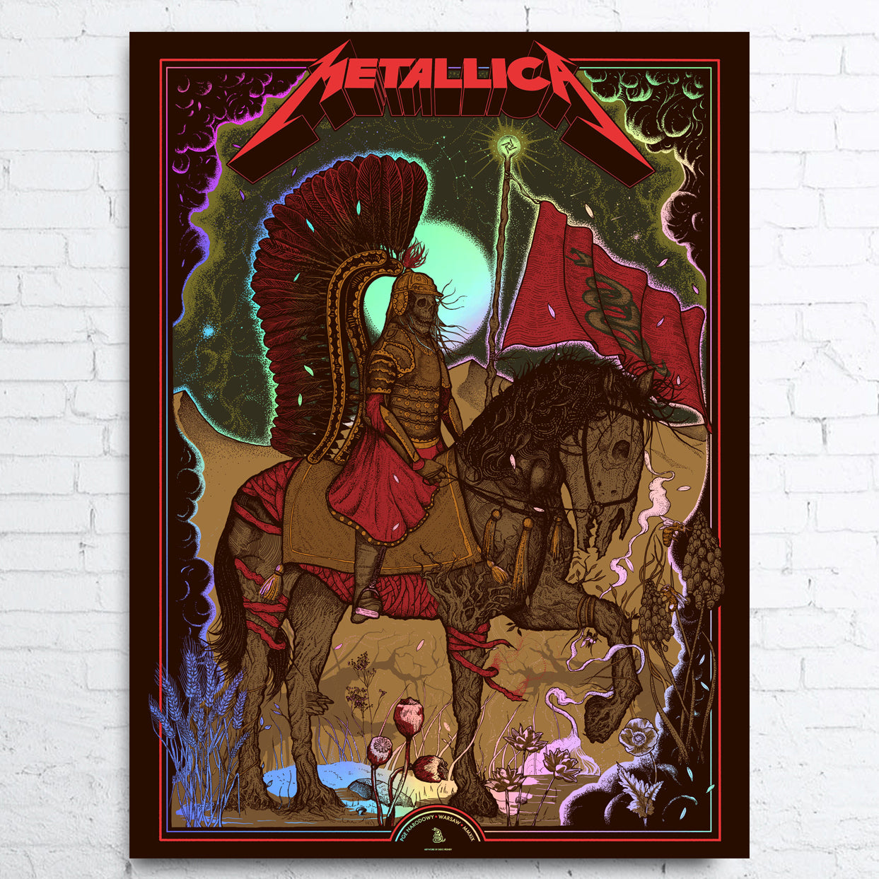 METALLICA RAINBOW FOIL Limited Edition Poster WARSAW 2019