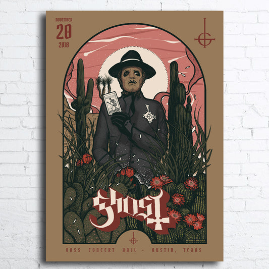GHOST Limited Edition Poster Austin, TX 2018