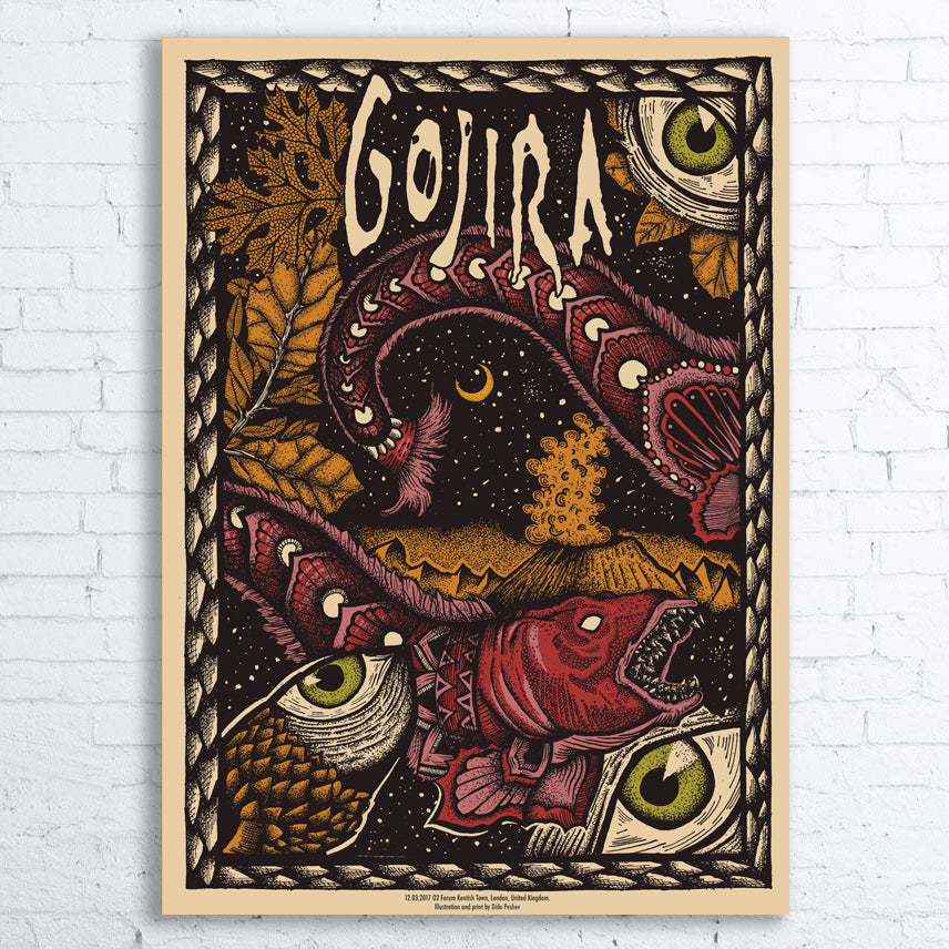 GOJIRA Limited Edition Screen Printed Poster 2017