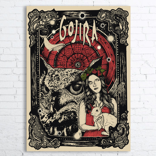 GOJIRA Limited Edition Screen Printed Poster MAGMA Tour 2017