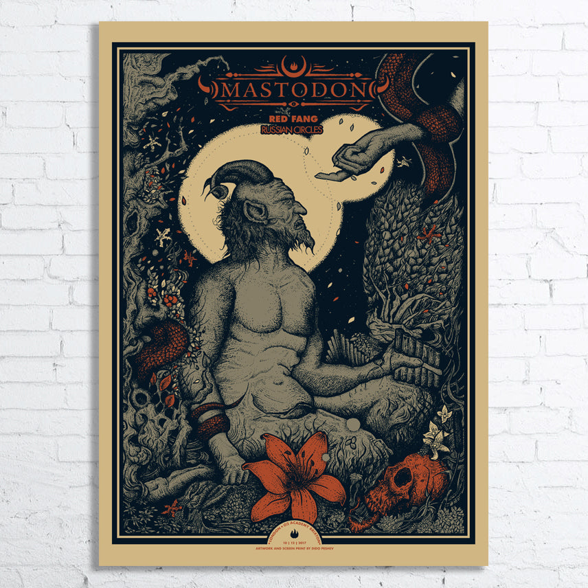 MASTODON Limited Edition Screen Printed Poster 2017