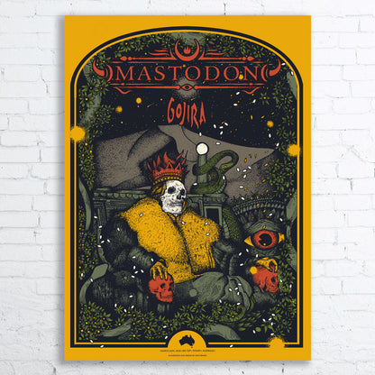 MASTODON / GOJIRA Limited Edition Screen Printed Poster 2018