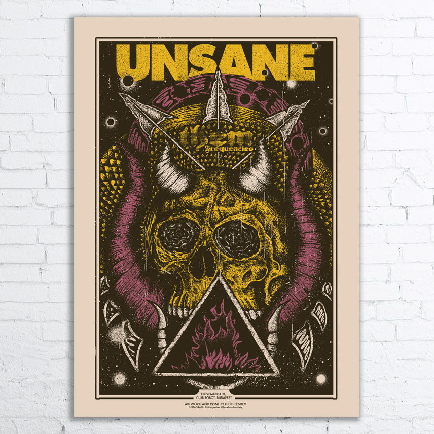 UNSANE Limited Edition Screen Printed Poster 2017